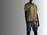 ANNASUSI安纳苏丝 专柜正品剪标折扣 10Y358-A半袖单件 女衬衣