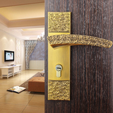 德尔纳AMG室内房门锁欧式执手简约田园美式黄古铜复古卧室内门锁