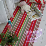 M红彩条 地垫/简约多彩手工地毯/客厅/飘窗毯 沙发垫 多规格