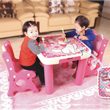包邮 宝宝书桌幼儿园学习桌椅 组合儿童桌椅塑料桌（1桌2椅）