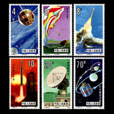 T108航天特种邮票火箭同步卫星回收天文微波天线集邮收藏兴趣爱好