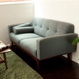 择木宜居 简约现代小户型实木布艺沙发组合 日式单人双人