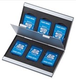 日本SANWA MMC5SD卡专用收藏盒 数码收纳盒存储卡包抗震防水6张