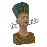 美国代购 雕像摆件 美丽的古埃及女王奈费尔提蒂半身雕像