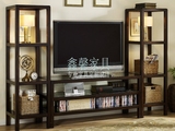 Harbo简约美式组合电视柜厅柜上海美式全实木家具定制做HDSG03