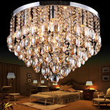 K9水晶灯led吸顶灯具卧室灯餐厅客厅房间现代简欧式圆形创意6958