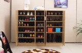 简约三列鞋柜 韩式简易大容量玄关鞋柜宜家双门附格环保组合鞋柜