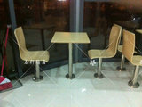 厂家直销肯德基餐桌 快餐桌椅 饭店餐厅桌椅 不锈钢固定餐桌椅
