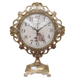 欧式复古纯铜座钟时尚创意坐钟台钟客厅卧室静音时钟仿古钟表摆件