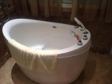 箭牌单人气泡按摩浴缸AQ1202TQ独立式亚克力套裙坐缸花玲珑1.2米