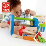 德国HAPE工具盒小工作台工具箱 儿童螺丝刀工具玩具维修过家家