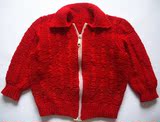 纯手工编织儿童毛衣外套 宝宝毛线上衣 女童装开衫针织毛衣