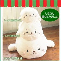 超可爱海豹毛绒玩具公仔 韩国amangs白色海豹娃娃抱枕