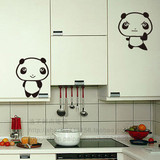 新家装饰墙贴*功夫熊猫*流行浪漫卡通环保厨房橱柜装饰DIY墙贴纸