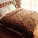 外贸原单毛绒毛毯冬双层毯子/加厚绗缝被床单/出口床盖 欧式床罩