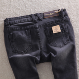 韩国正品代购VIVI新款黑灰色弹力显瘦修身提臀高弹小脚牛仔裤 女