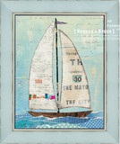 梦想航海家系列帆船图案卡通儿童房实木装饰画 美国原版进口画芯