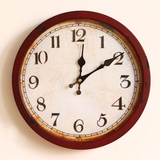 欧美式复古装饰挂钟 创意ZAKKA田园客厅铁艺做作旧壁钟表圆形时钟