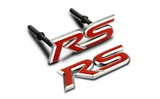 RS汽车金属立体中网车标志 RS后贴标 尾标改装 进气口栅格中网标