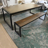 美式乡村loft工业风格家具做旧铁艺实木餐桌书桌办公桌咖啡桌椅