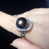 精美奢华大小可调 10-11-12-13MM天然大淡水珍珠戒指环 女 正品