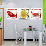 餐厅挂画装饰画客厅现代床头三联画无框画沙发背景墙画壁画水果画