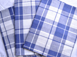 纯棉  棉布 床上用品 学生宿舍 单人双人方格床单蓝色被罩