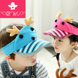 韩国儿童空顶帽子遮阳帽 夏款卡通透气空顶小孩子帽 宝宝空顶帽潮