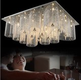 包邮低压水晶灯led客厅灯吸顶 长方形水晶灯现代简约卧室餐厅灯具