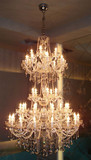 欧式蜡烛水晶吊灯现代LED水晶客厅灯创意简约餐厅卧室吸吊两用灯