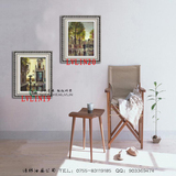 欧式客厅装饰画油画现代欧美英伦风格风景挂画沙发背景墙画有框画