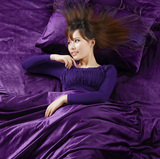 冬季保暖加厚珊瑚绒四件套韩式简约纯色短毛绒被套1.8M贵族紫床单