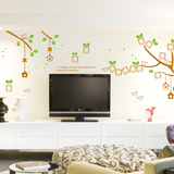 小鸟树枝电视沙发背景墙可移除自粘墙贴纸客厅卧室书房玄关装饰贴