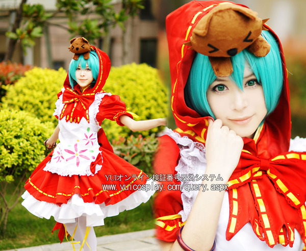 【羽翼家】初音未来miku歌姬计划 超萌小红帽改良版cosplay女服装