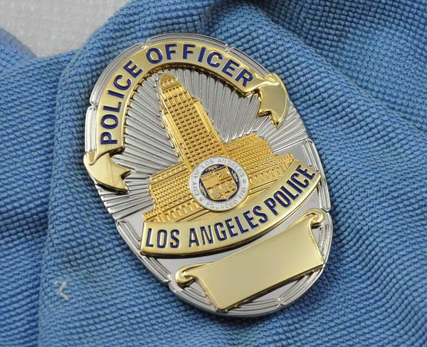 美国洛杉矶/los angeles警察局/lapd 金属徽章/警徽 可定制编号