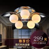 简约现代/时尚LED5头玻璃罩吸顶灯具吊灯卧室客厅餐厅灯6003抢购