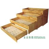 实木制幼儿园推拉床 儿童推拉床 幼儿园专用四层三层推拉床