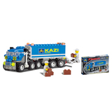正品开智拼装积木 工程系列6409益智玩具 百变大卡车运输货柜车