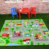 儿童地毯包邮返现宜家品质马路跑道游戏儿童房地毯爬行垫100x150