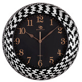 唯美时钟表 创意客厅装饰艺术马赛克壁钟 时尚黑白经典玻璃大挂钟