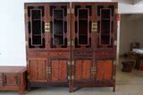【龙之韵】红木家具 老挝大红酸枝明式雕花书柜 现货 实用收藏