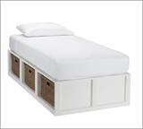 特价白色储物床 美式全实木家具 多功能实木床 单人床定制
