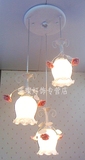 创意欧式铁艺三头餐厅灯餐吊灯儿童卧室韩式田园风格单头吧台吊灯