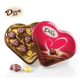 包邮德芙巧克力心形礼盒装心语98g克牛奶夹心巧克力情人节送女友