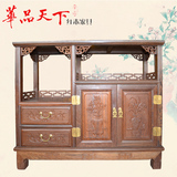 红木家具 鸡翅木餐边柜 明清古典 中式仿古实木储物柜 碗筷柜特价
