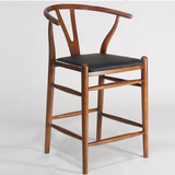 霍客森 Y椅Y Chair实木叉骨纸绳吧椅 餐椅 现货明清扶手靠背Y吧椅