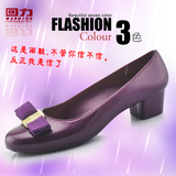 上海回力女款时装鞋高中跟蝴蝶结鞋防水防雨塑料工作鞋上班鞋6681