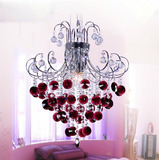 时尚简约现代水晶灯创意紫色客厅卧室灯餐厅灯水晶吊灯灯具特价