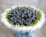 99朵蓝玫瑰上海蓝色妖姬鲜花速递情人节圣诞节预定生日爱情鲜花