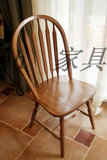 外贸出口美单橡木实木餐椅温莎椅咖啡厅剑背椅电脑椅简约欧式